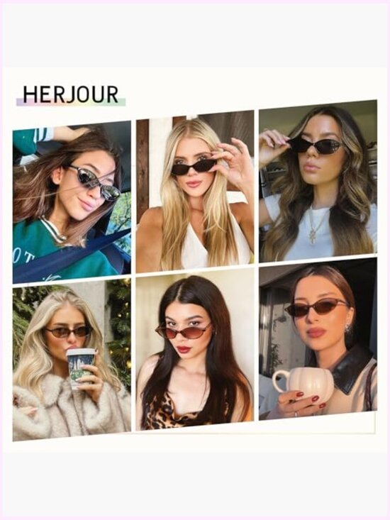 Retro Oval Cat Eye Sunglasses with 99% UV Protection HD TAC Lenses main image 4